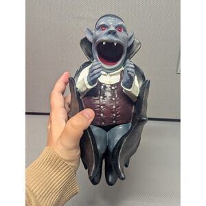 VTG Vampire Bat Wine Guzzler Bottle Holder Figurine Gothic Halloween Decor Resin